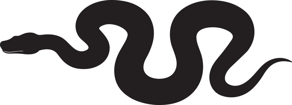 snake silhouette reptile animal icon vector illustration