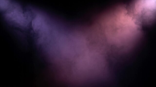 Purple and Pink Volumetric Light Blending through Atmospheric Fog