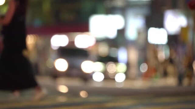 Slow Moving Unrecognizable People at Rush Hour. Urban City Life Scene. Crowded Crosswalk Anonymous Crowd of Pedestrians. Low-Angle Perspective Capturing Urban Movement And Energy Of Metropolitan