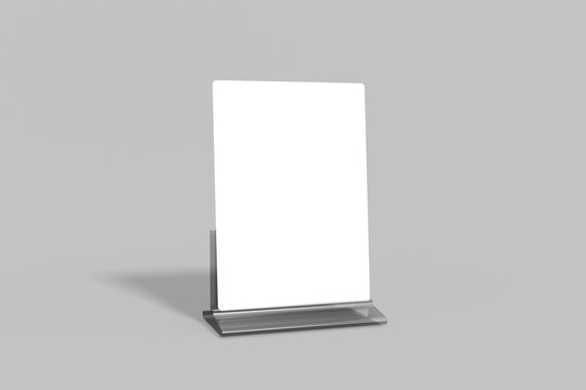 realistic menu mockup on white background