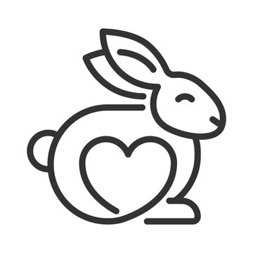 2D pixel perfect editable black cruelty free icon, isolated vector, thin line illustration representing allergen free.