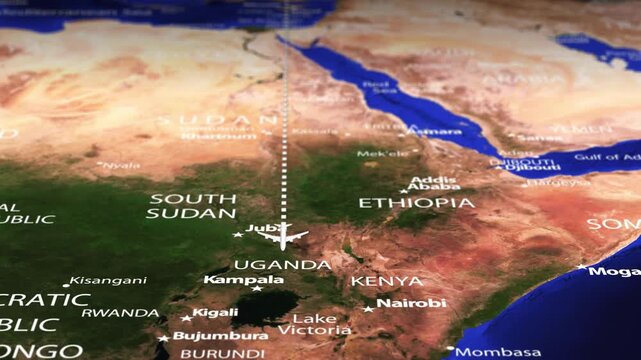 Flight From Ankara TURKEY to Lilongwe MALAWI with flag pins