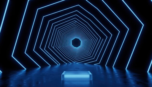 Abstract 3 d metallic sphere with concentric rings on dark background