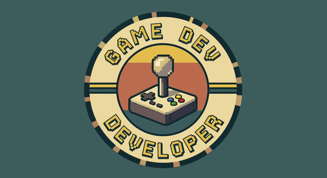 Pixel Art Game Controller & Joystick - Game Developer Logo