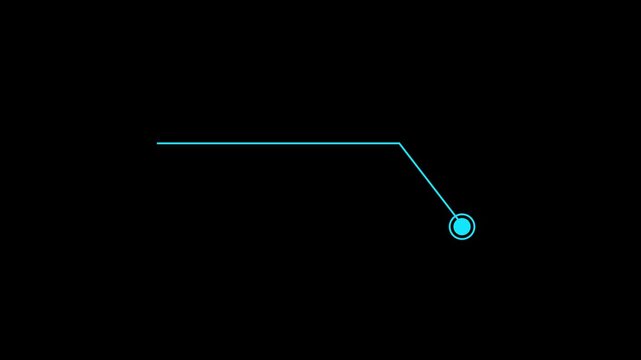 Animated callout elements and HUD graphics. Callout elements designed for text highlighting and user interface projects.Modern Futuristic HUD Circular Callout Descending Line Overlay Title Sci-Fi Tech
