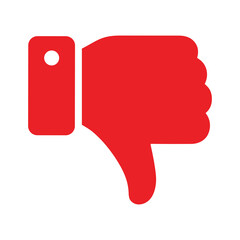 Modern dislike icon. Flat thumbs down symbol.  © Foto Vista