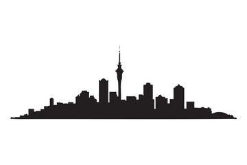 Obraz premium Auckland Sky Tower Vector New Zealand Landmark