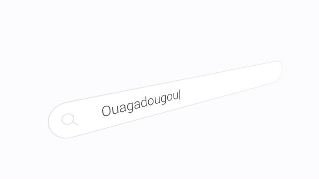 Typing Ouagadougou Into the Browser - Close Up