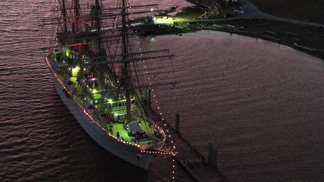 Based in Yokohama, Japan, the Kaiwo Maru is a sail training vessel operated by the Japan Agency of Maritime Education and Training for Seafarers, which trains future navigators and engineers.