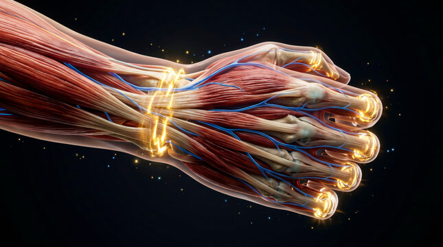 Human Hand Anatomy Render