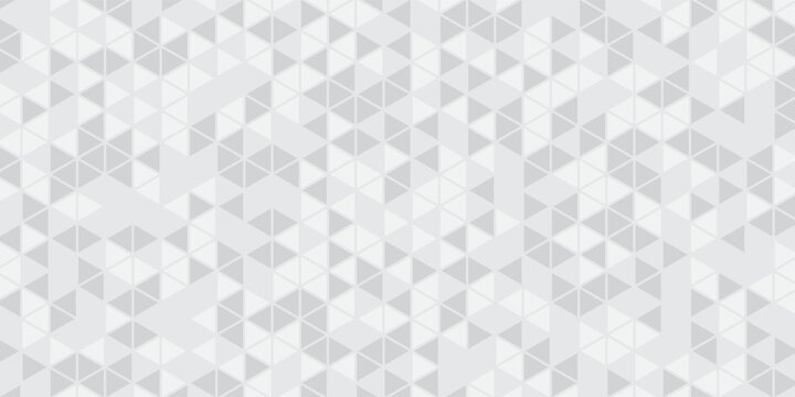 Abstract gray geometric background with seamless triangle mosaic pattern.