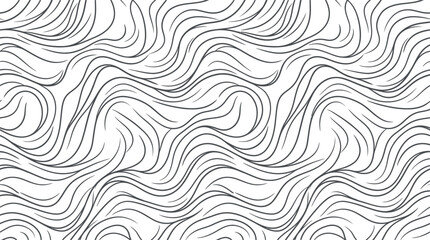 Obraz premium Organic wavy lines pattern, seamless abstract background, gray flowing organic shapes, smooth texture.