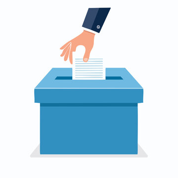 Hand Casting Vote into Ballot Box