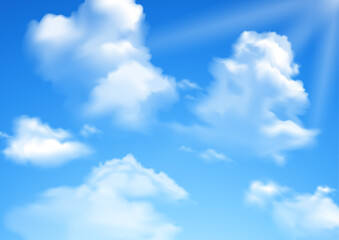 Obraz premium Vector art illustration design of cloud, weather, clear, cumulus, cloudy, bright, season, sunny, sun, forecast, nature, wind, object, climate, meteorology, sunshine, sky, object, icon, element