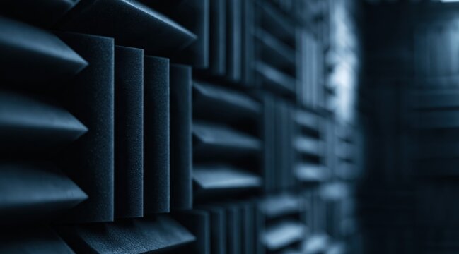 Acoustic foam panels for soundproofing in recording studio