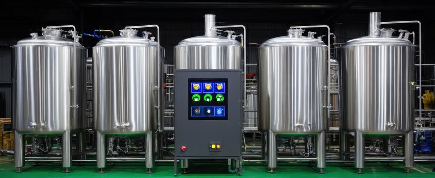 the craft beer brewing process dances with shiny fermenters and clever control panels