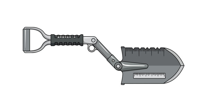 Heavy Duty Military Style Folding Entrenching Tool Shovel Illustration for Camping and Survival Gear