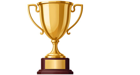 golden trophy cup vector illustration, victory award symbol graphic, champion trophy design, winner achievement clipart, success cup illustration, competition prize vector, luxury gold trophy artwork,