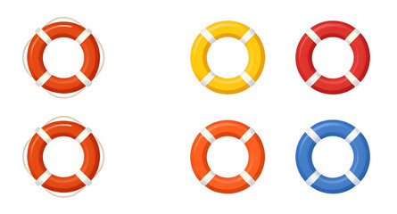 lifebuoy, rescue, ring, safety, water, flotation, emergency, lifesaver, swimming, ocean, maritime, buoy, beach, protection, survival, vector, nautical © mrpixel
