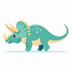 Fototapeta premium Cartoon Triceratops Dinosaur