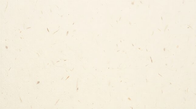 Closeup of a textured beige paper background with small brown flecks and lines scattered throughout the surface