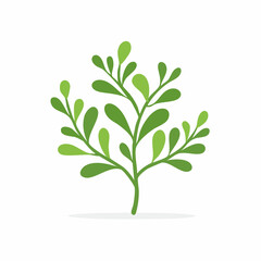 Fototapeta premium Stylized Green Plant Illustration