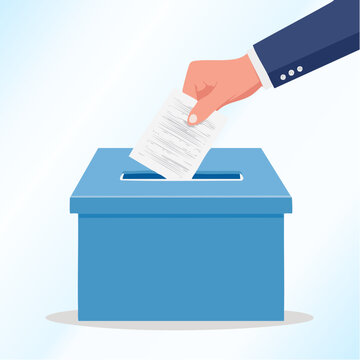 Hand Casting Vote into Ballot Box
