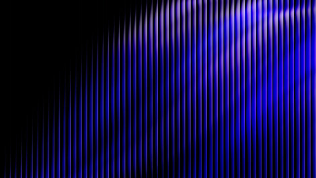 Abstract background featuring vibrant blue vertical light streaks glowing against a deep dark void creating a modern minimalist digital pattern for design