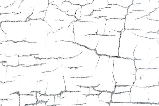 Symmetrical Concrete Crack Pattern Texture with Transparent Background and Rough Cement Lines