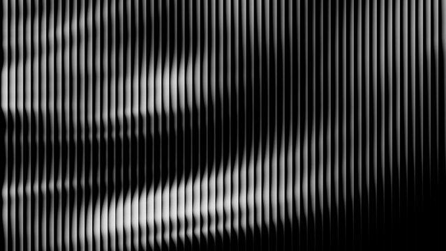 Abstract monochrome background featuring vertical parallel lines and soft gradient shadows creating a mysterious cinematic atmosphere with high contrast textures