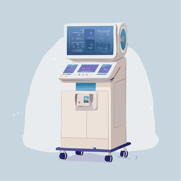 Medical Ventilator Machine Illustration