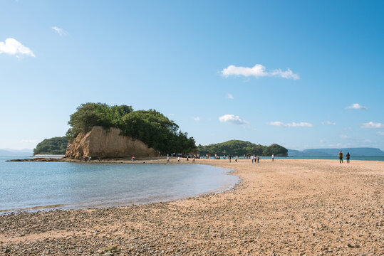 香川県・小豆島　エンジェルロード　コピースペース 