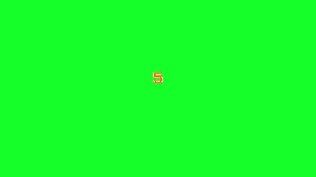 Pixel Countdown Insert Coin Press Start Retro Game Green Screen 4K
