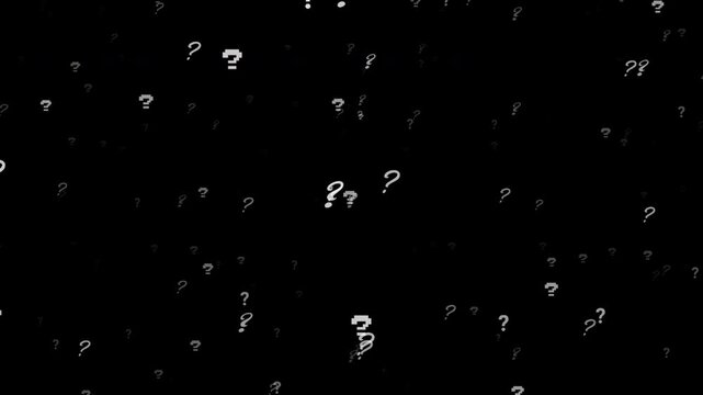 Question marks popping up animation
