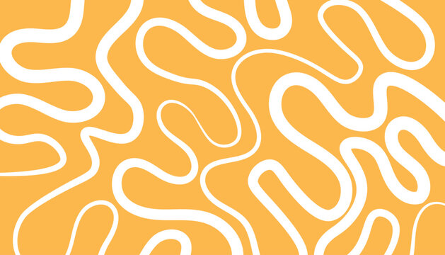 Trendy color abstract background with dynamic twisted lines. Minimalist design with fluid style wave line elements. Fun hippie pattern twisty line concept. VOL. 4