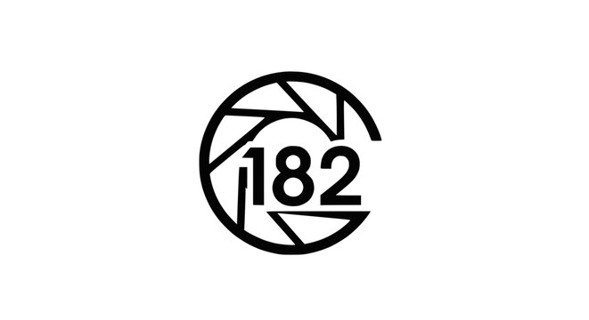 Abstract Aperture Logo with Number 182 Inside