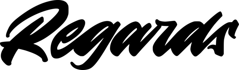 Collection of 'Regards' Handwritten Typography and Logo Styles for Sign-Offs, Greetings and Branding © Dicky