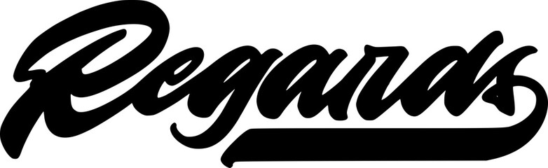 Collection of 'Regards' Handwritten Typography and Logo Styles for Sign-Offs, Greetings and Branding © Dicky