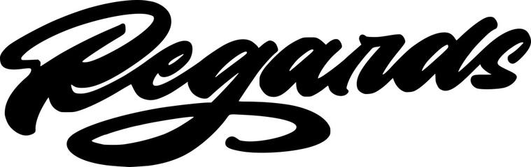 Collection of 'Regards' Handwritten Typography and Logo Styles for Sign-Offs, Greetings and Branding © Dicky