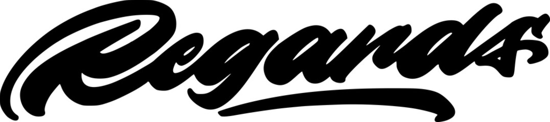Collection of 'Regards' Handwritten Typography and Logo Styles for Sign-Offs, Greetings and Branding © Dicky