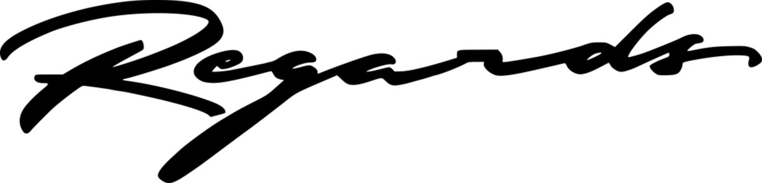 Collection of 'Regards' Handwritten Typography and Logo Styles for Sign-Offs, Greetings and Branding
