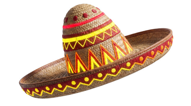 Traditional Mexican Sombrero Hat on transparent background PNG
