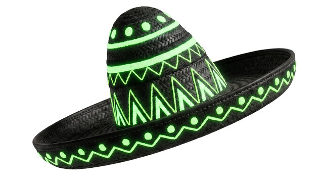 Traditional Mexican Sombrero Hat on transparent background PNG
