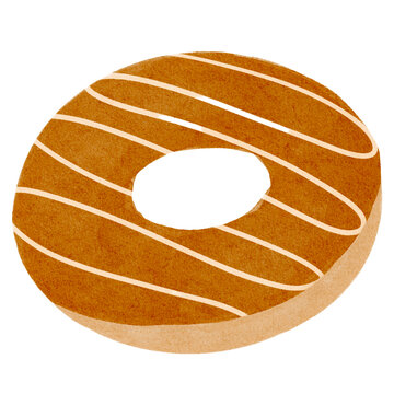 Donut Watercolor Illustration