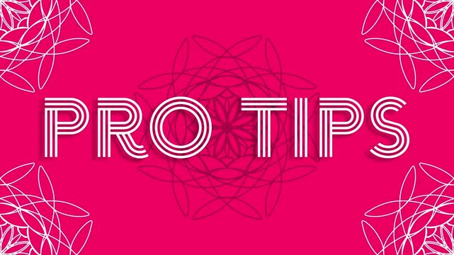 Pro Tips Pink Mandala Circular Rotating Corners Text Feminine 