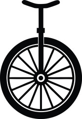Fototapeta premium Unicycle wheel cycle riding circus performance symbol