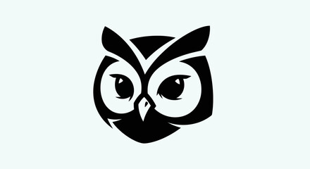 Fototapeta premium Stylized owl silhouette on white background