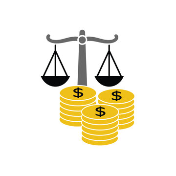 Financial Balance Dollar Coin Icon