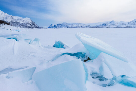 Iceformation and winterlandscape