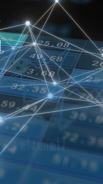Vertical video: Mesh reacting to center node light, nodes linking, gauges updating to show flow